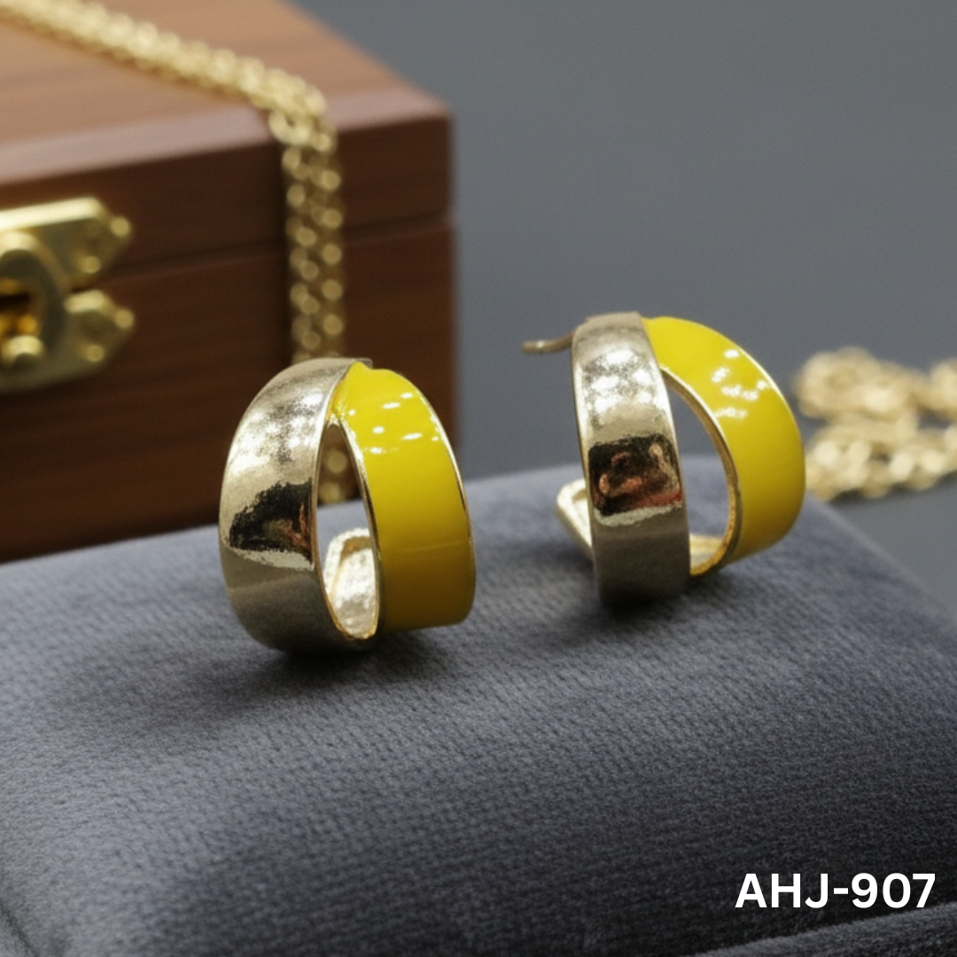 AHJ-907 - Dual Colour - Earrings - BSM WHOLESALE