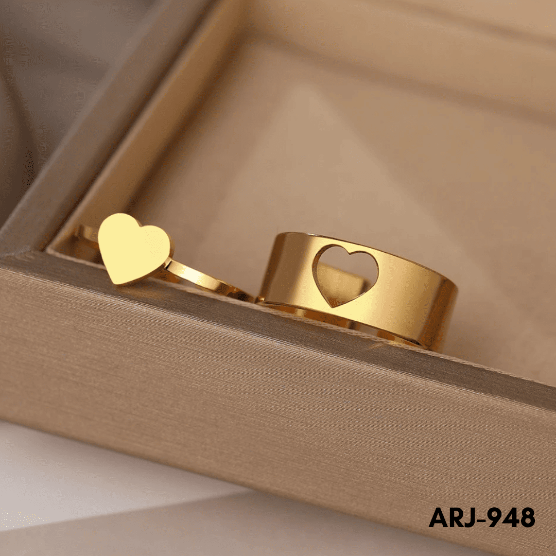 ARJ-948 - Heart Couple - Rings - BSM WHOLESALE