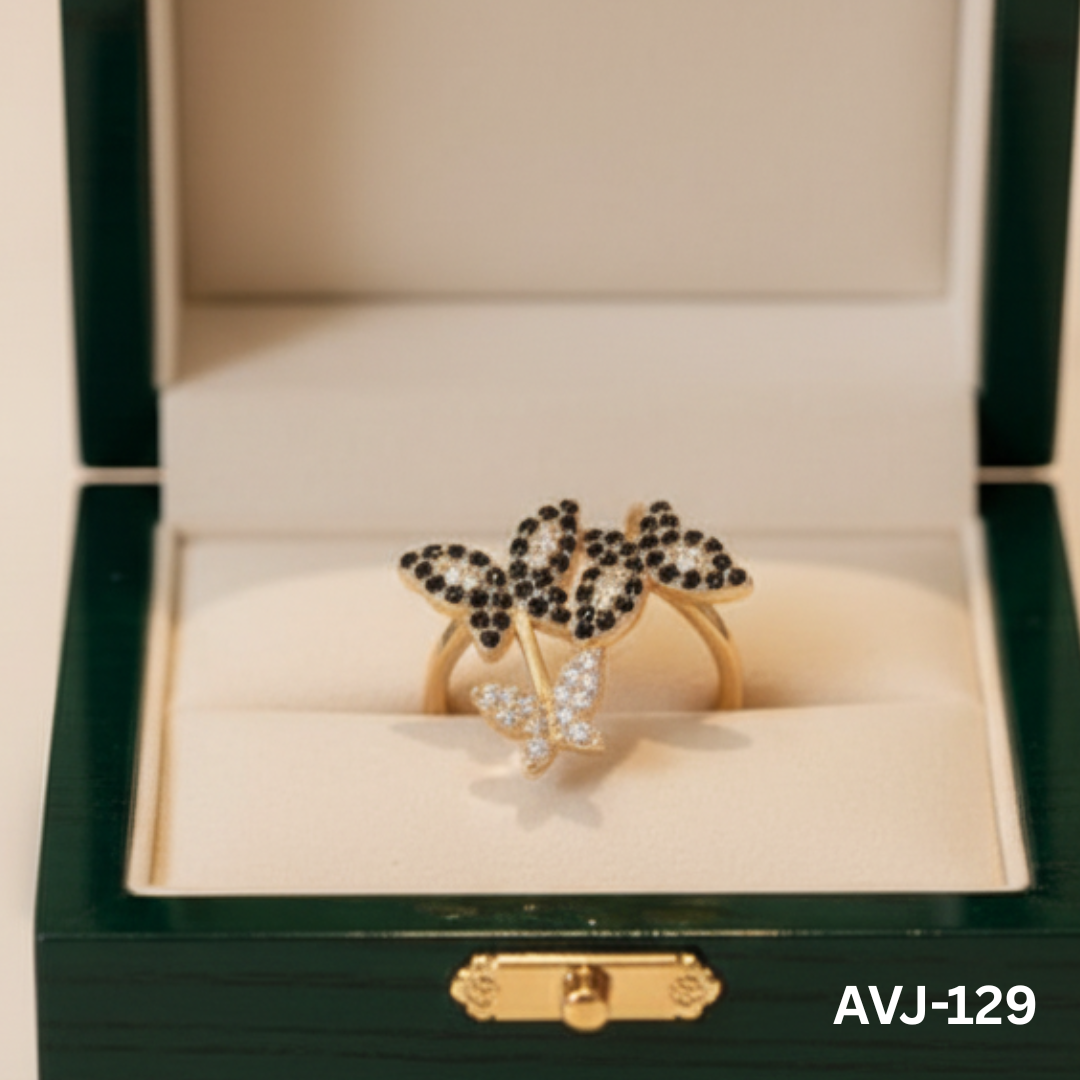 AVJ-129 - Black Butterfly - Rings - BSM WHOLESALE