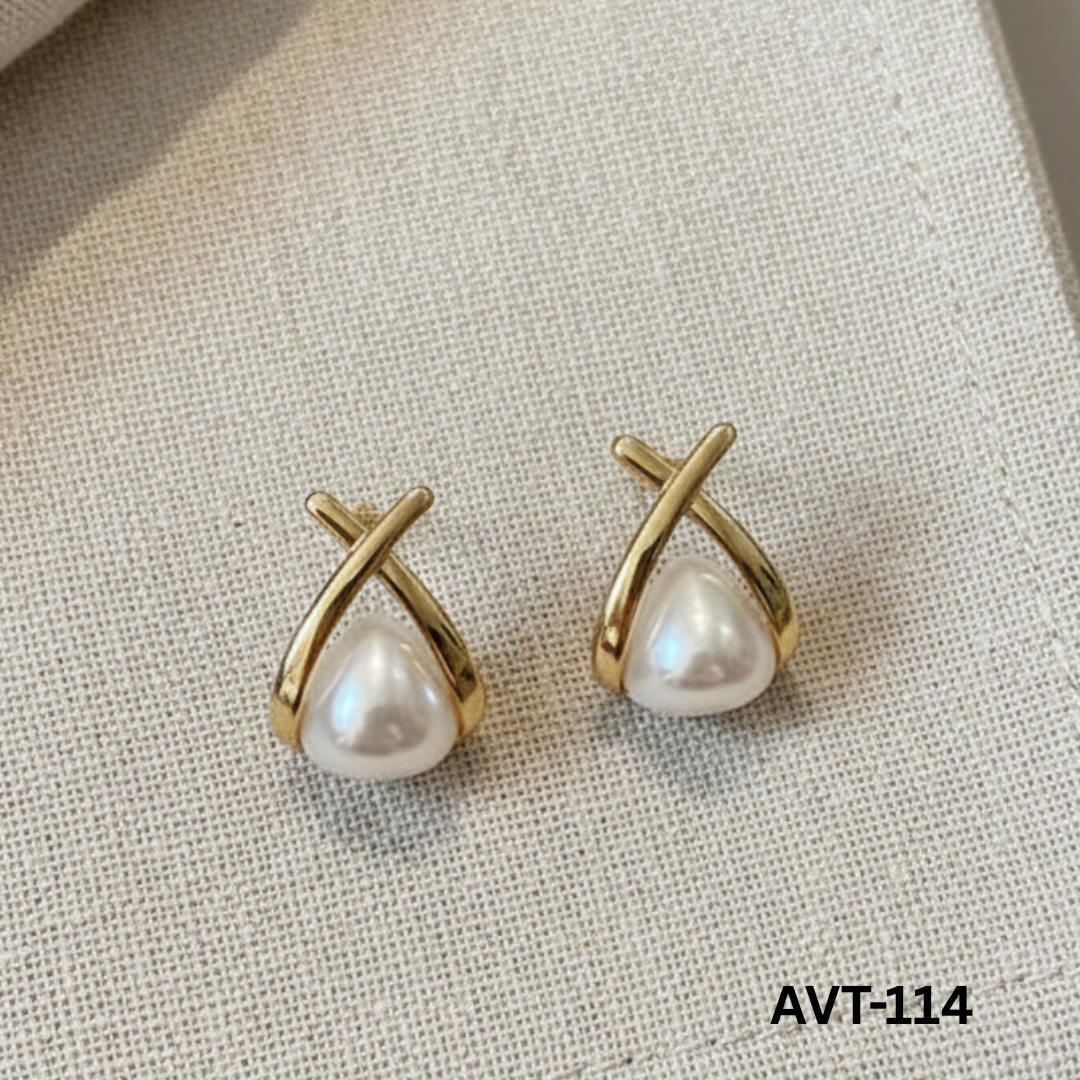 AVT-114 - Golden Cross - Earrings - BSM WHOLESALE