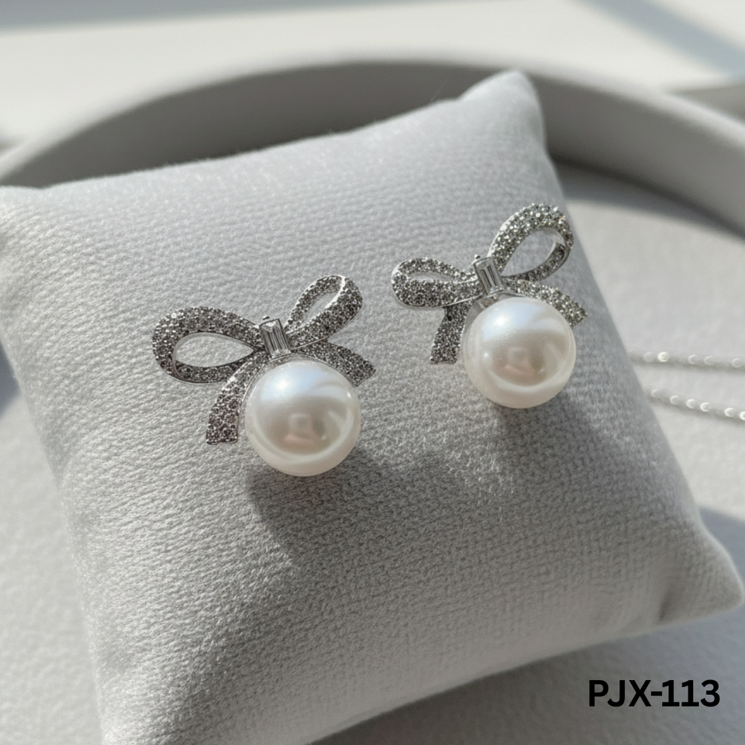 PJX-113 - Silver Knot - Earrings - BSM WHOLESALE