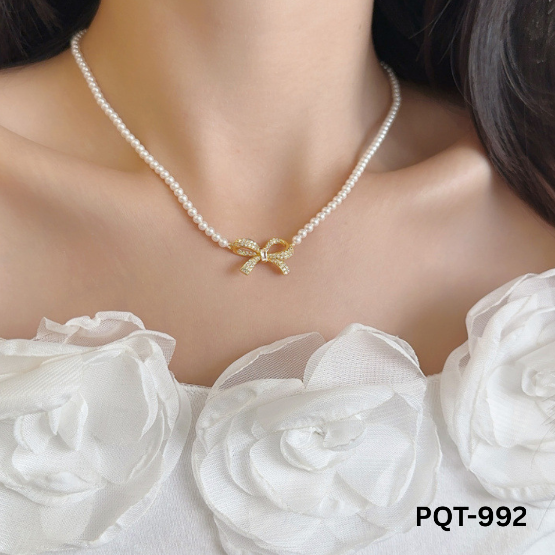 PQT-992 Bow Shape Pearl Pendent By BSM - BSM WHOLESALE