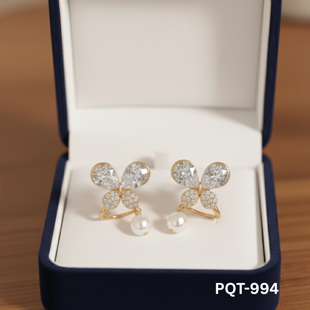 PQT-994 - Golden Tangled - Earrings - BSM WHOLESALE