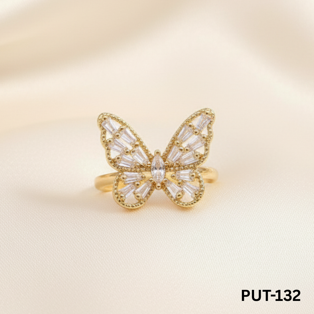 PUT-132 - Zircon Butterfly - Rings - BSM WHOLESALE