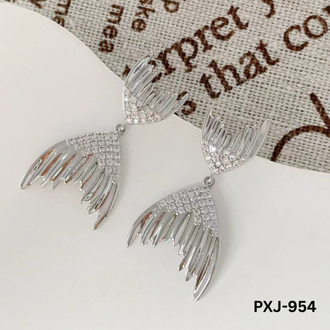 PXJ-954 Korean 925 Fish Tail Earrings By BSM - BSM WHOLESALE