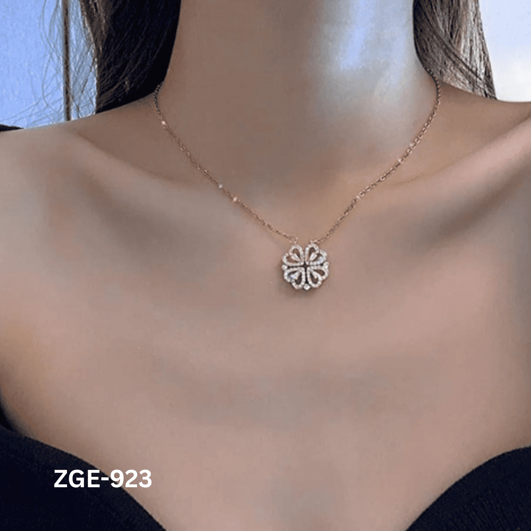ZGE-923 - Golden 4 Leaf Clover - Necklace - BSM WHOLESALE