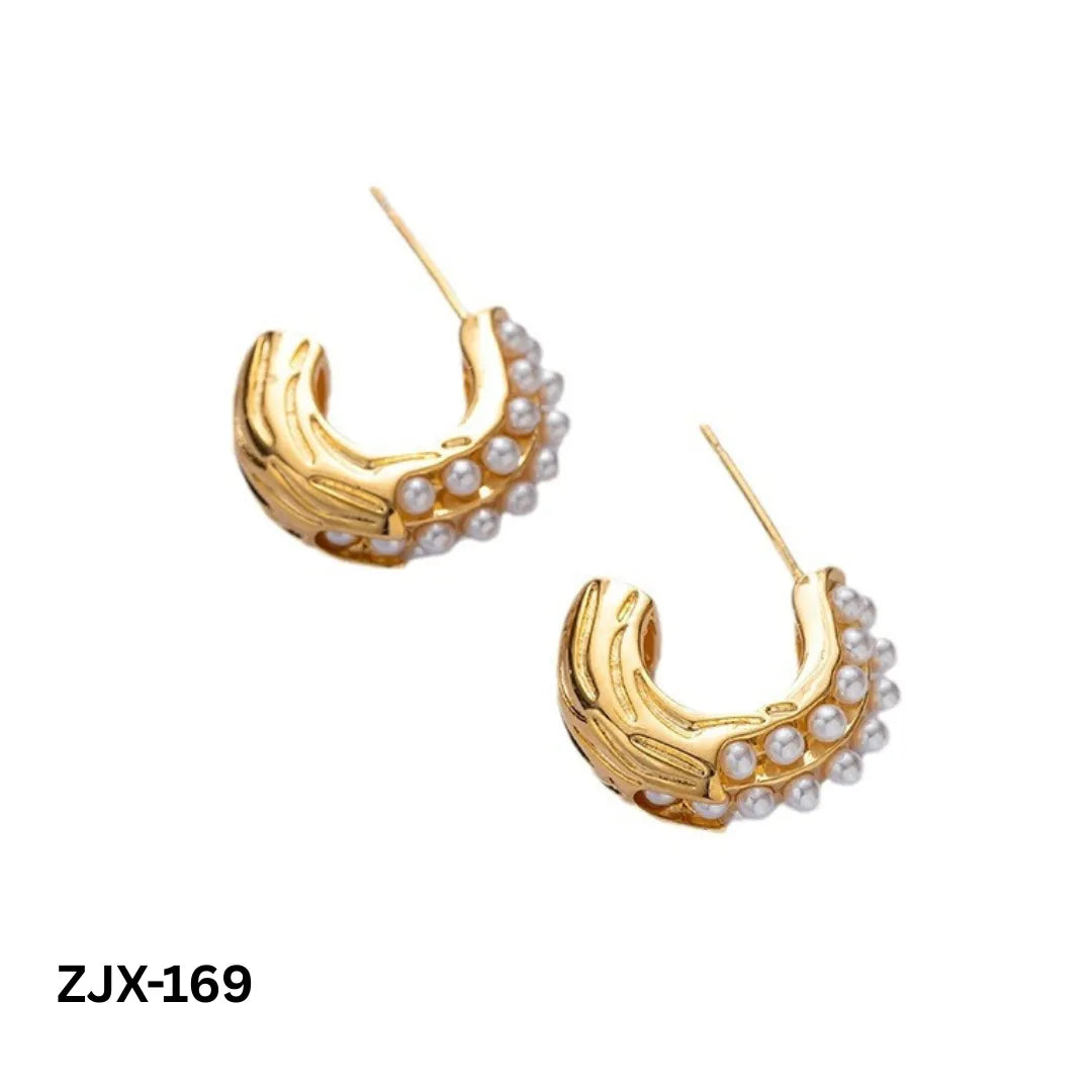 ZJX-169 - Golden Pearl Bali - Earrings