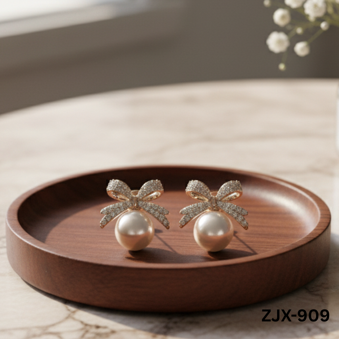 ZJX-909 - Golden knot Shape - Earrings - BSM WHOLESALE