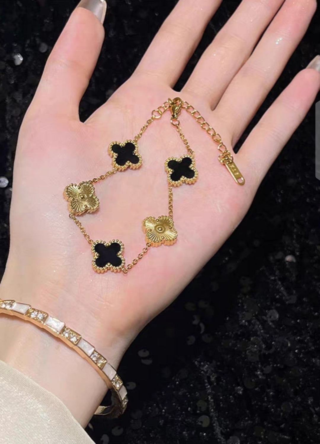 QXT-172 - Clover 2 in 1 Bracelet - Stainless Steel