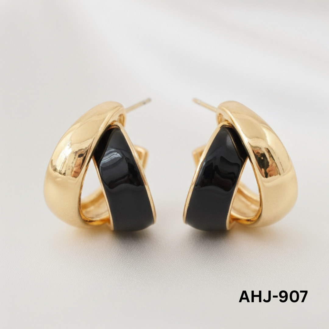 AHJ-907 - Dual Colour - Earrings - BSM WHOLESALE