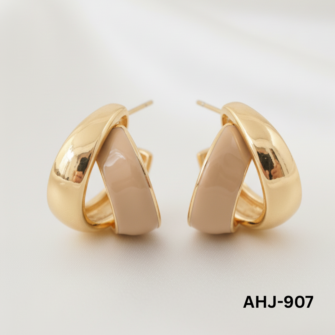 AHJ-907 - Dual Colour - Earrings - BSM WHOLESALE