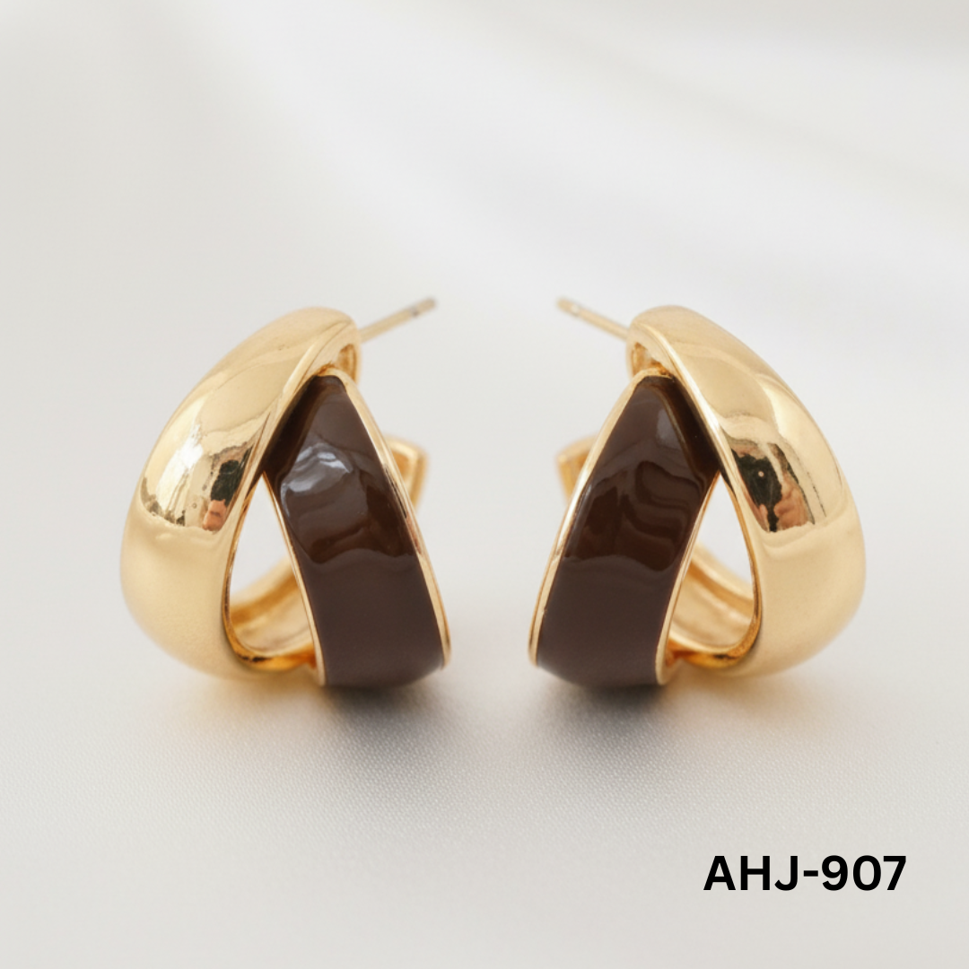 AHJ-907 - Dual Colour - Earrings - BSM WHOLESALE