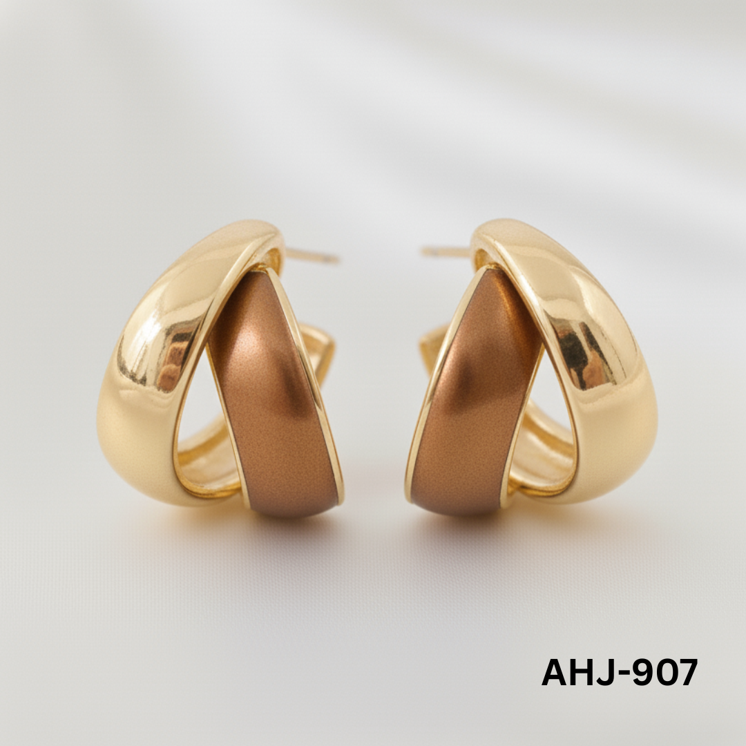 AHJ-907 - Dual Colour - Earrings - BSM WHOLESALE