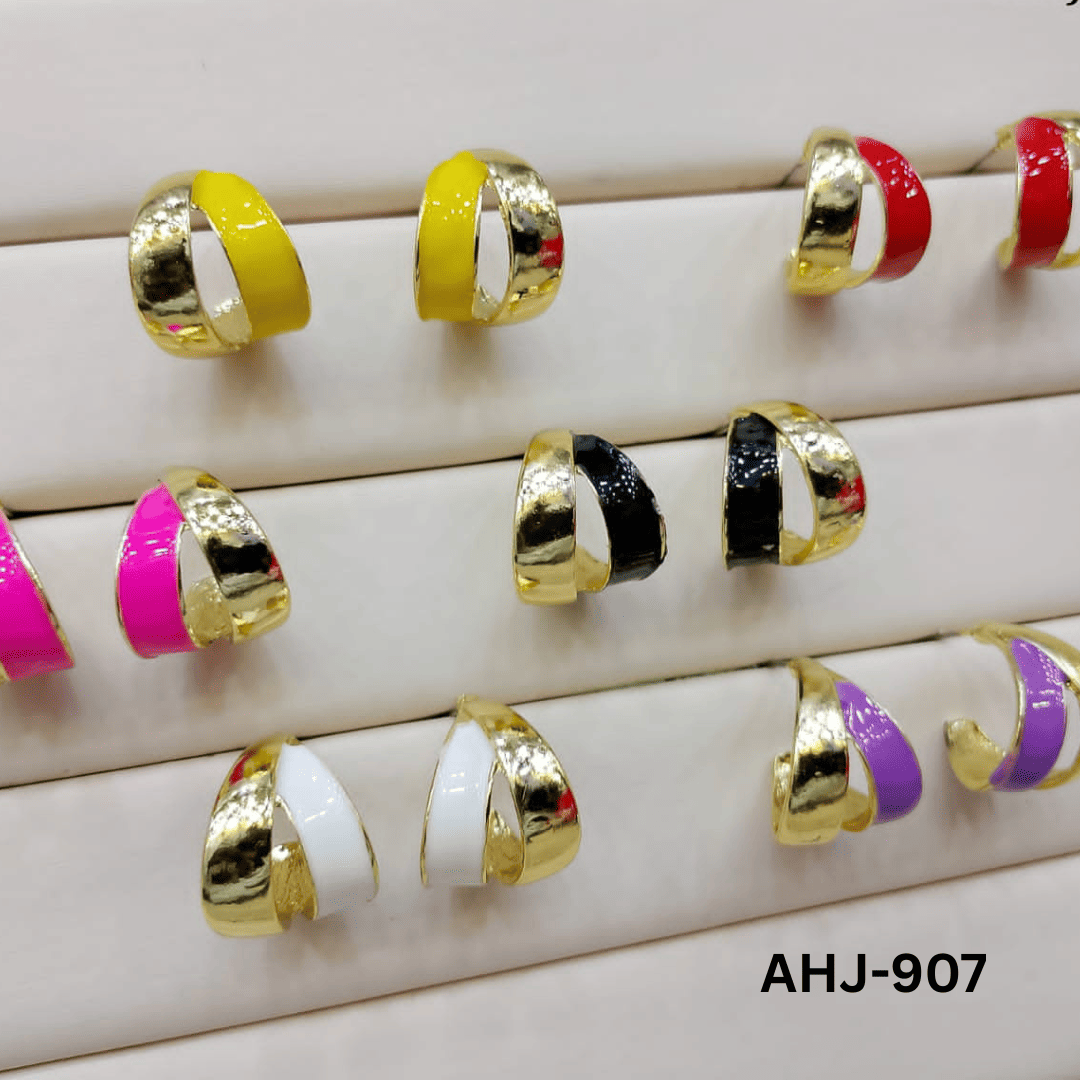 AHJ-907 - Dual Colour - Earrings - BSM WHOLESALE