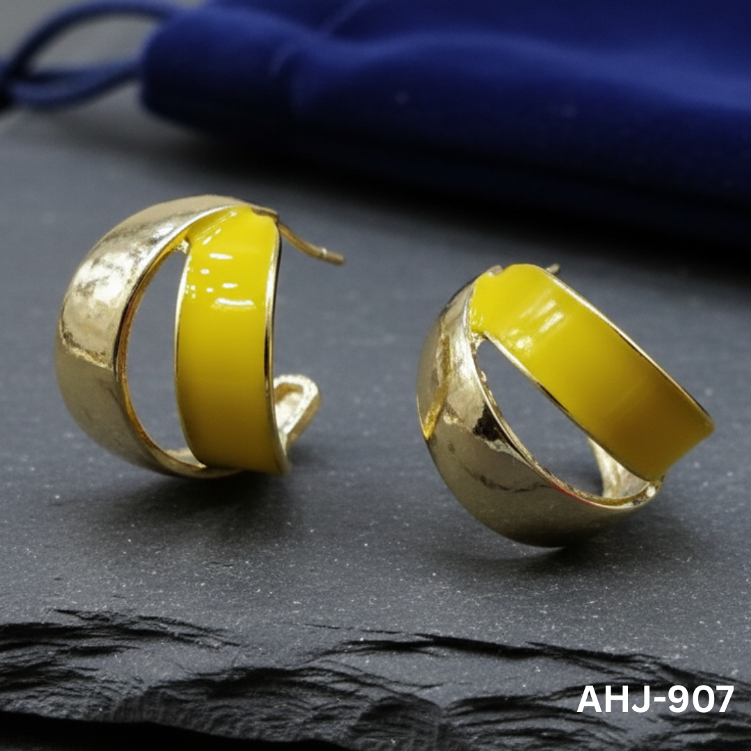 AHJ-907 - Dual Colour - Earrings - BSM WHOLESALE