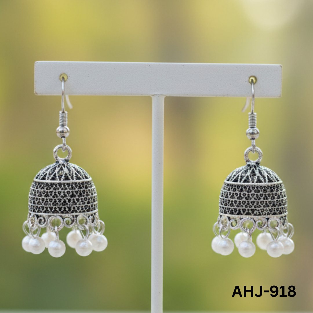 AHJ-918 - Silver Indian - Earrings - BSM WHOLESALE