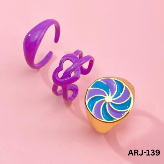 ARJ-139 - 3 Funky - Rings - BSM WHOLESALE