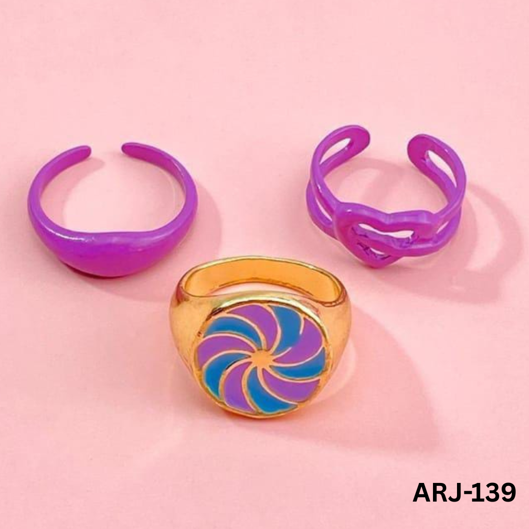 ARJ-139 - 3 Funky - Rings - BSM WHOLESALE
