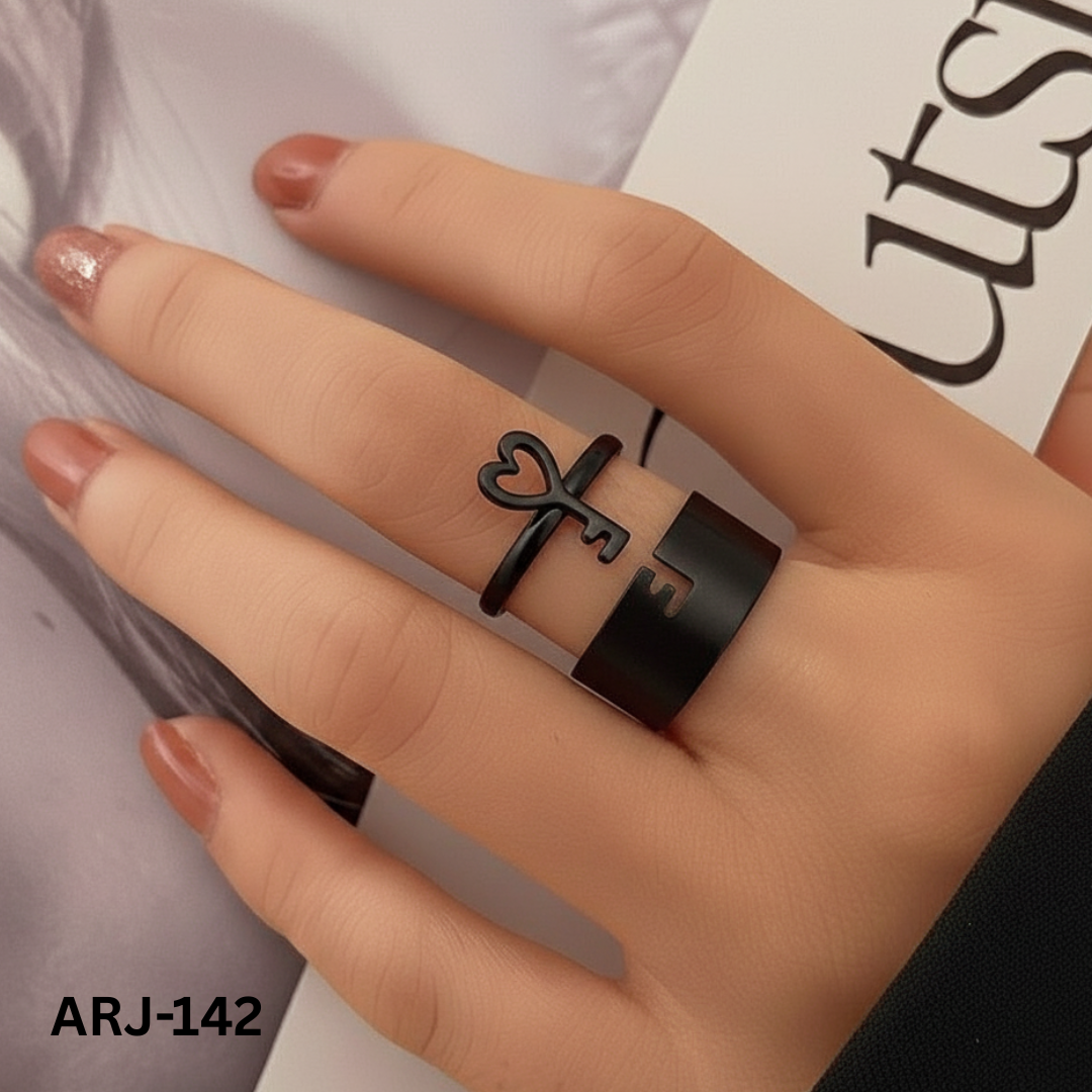 ARJ-142 - Lock And Key - Rings - BSM WHOLESALE