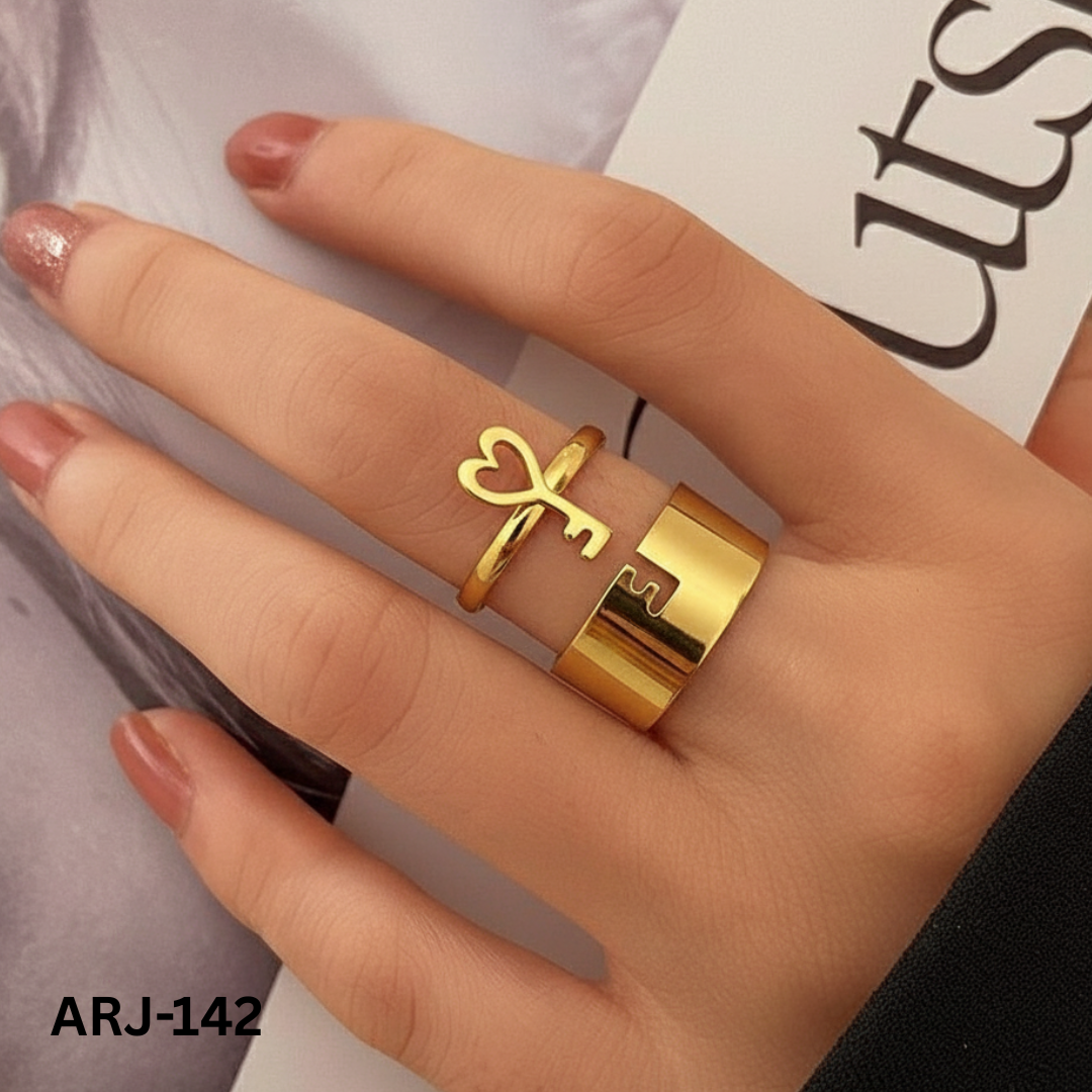 ARJ-142 - Lock And Key - Rings - BSM WHOLESALE