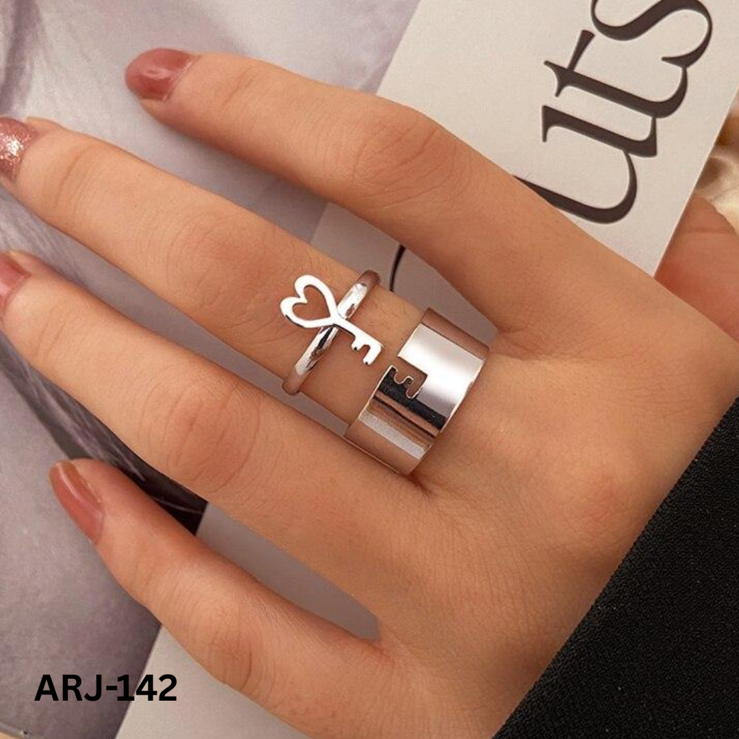 ARJ-142 - Lock And Key - Rings - BSM WHOLESALE