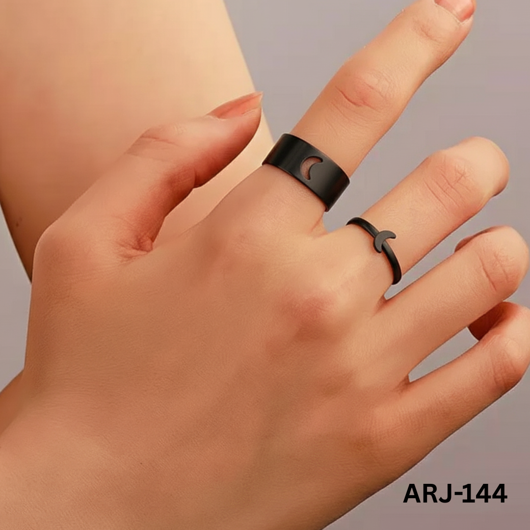 ARJ-144 - Moon Couple - Rings - BSM WHOLESALE