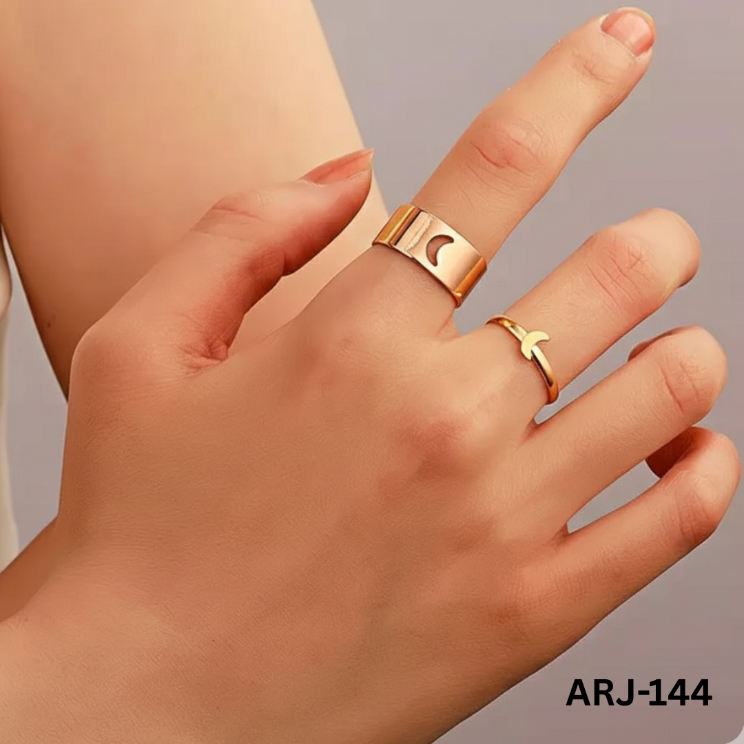 ARJ-144 - Moon Couple - Rings - BSM WHOLESALE