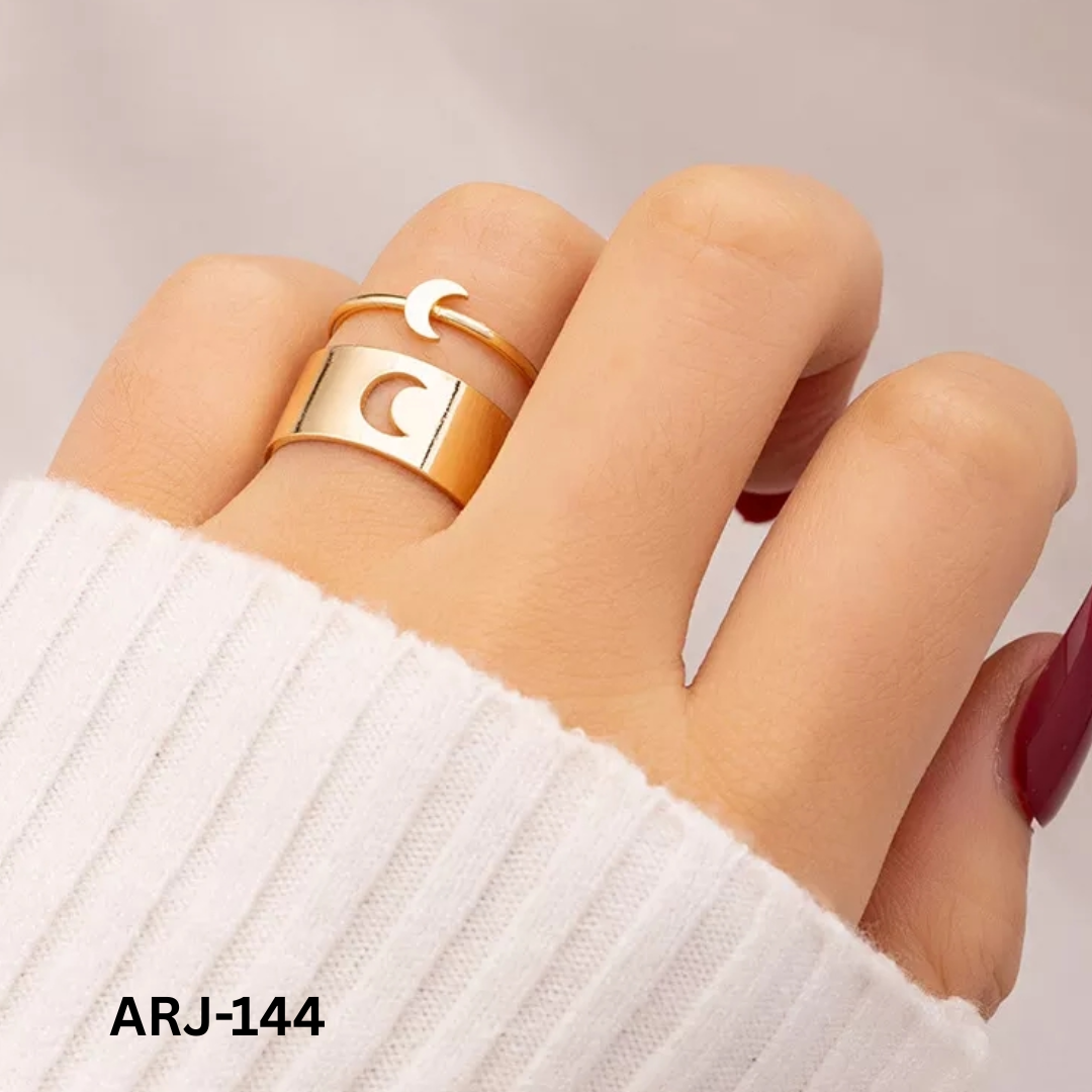 ARJ-144 - Moon Couple - Rings - BSM WHOLESALE