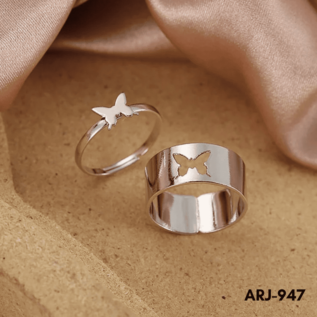 ARJ-947 - Butterfly Couple - Rings - BSM WHOLESALE