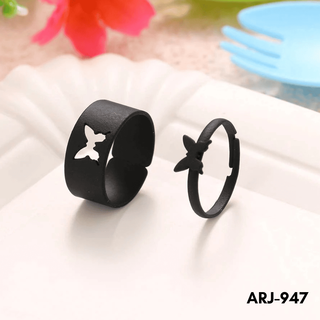 ARJ-947 - Butterfly Couple - Rings - BSM WHOLESALE