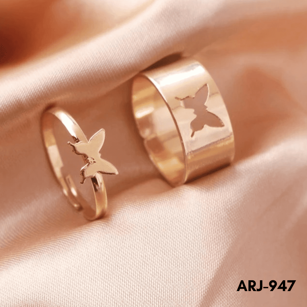 ARJ-947 - Butterfly Couple - Rings - BSM WHOLESALE