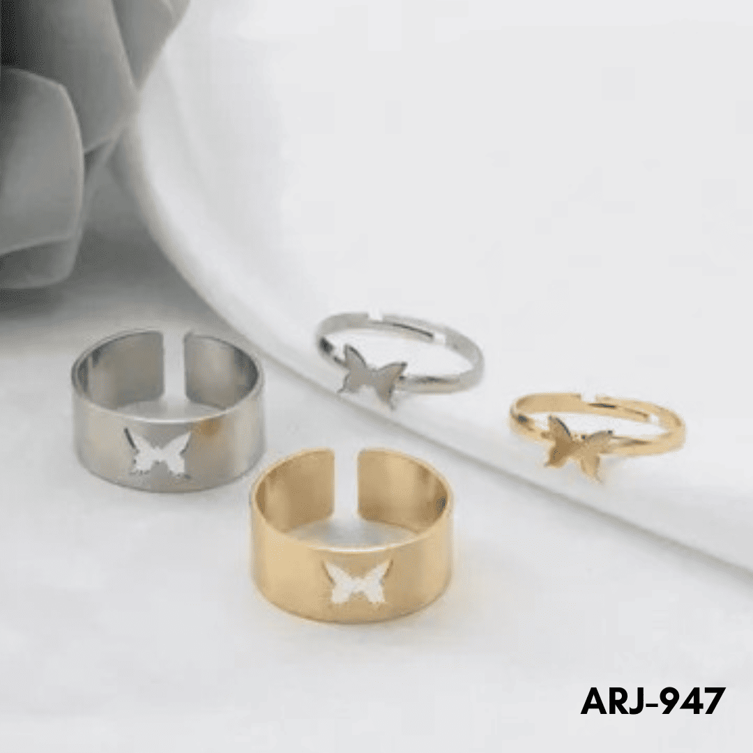 ARJ-947 - Butterfly Couple - Rings - BSM WHOLESALE