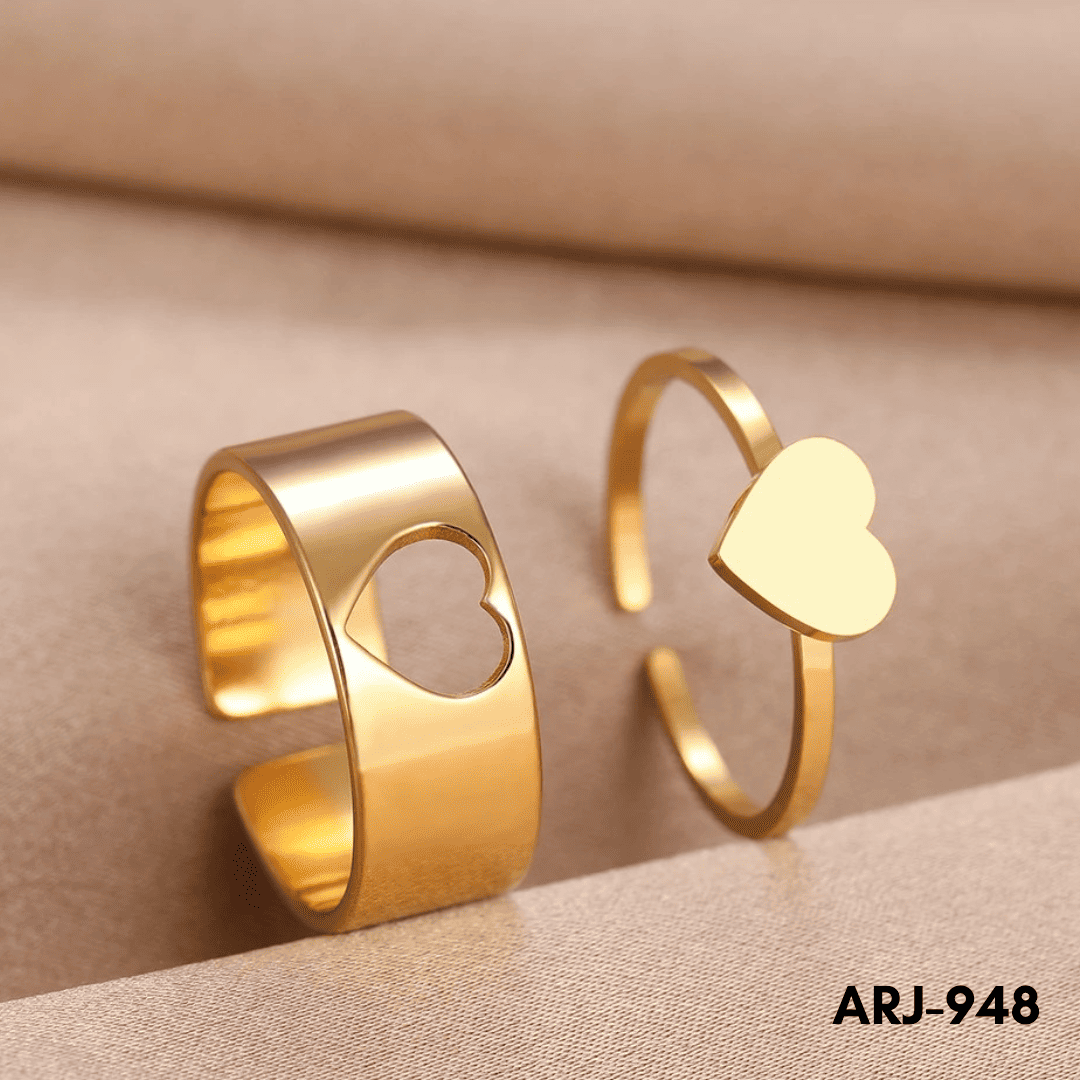 ARJ-948 - Heart Couple - Rings - BSM WHOLESALE