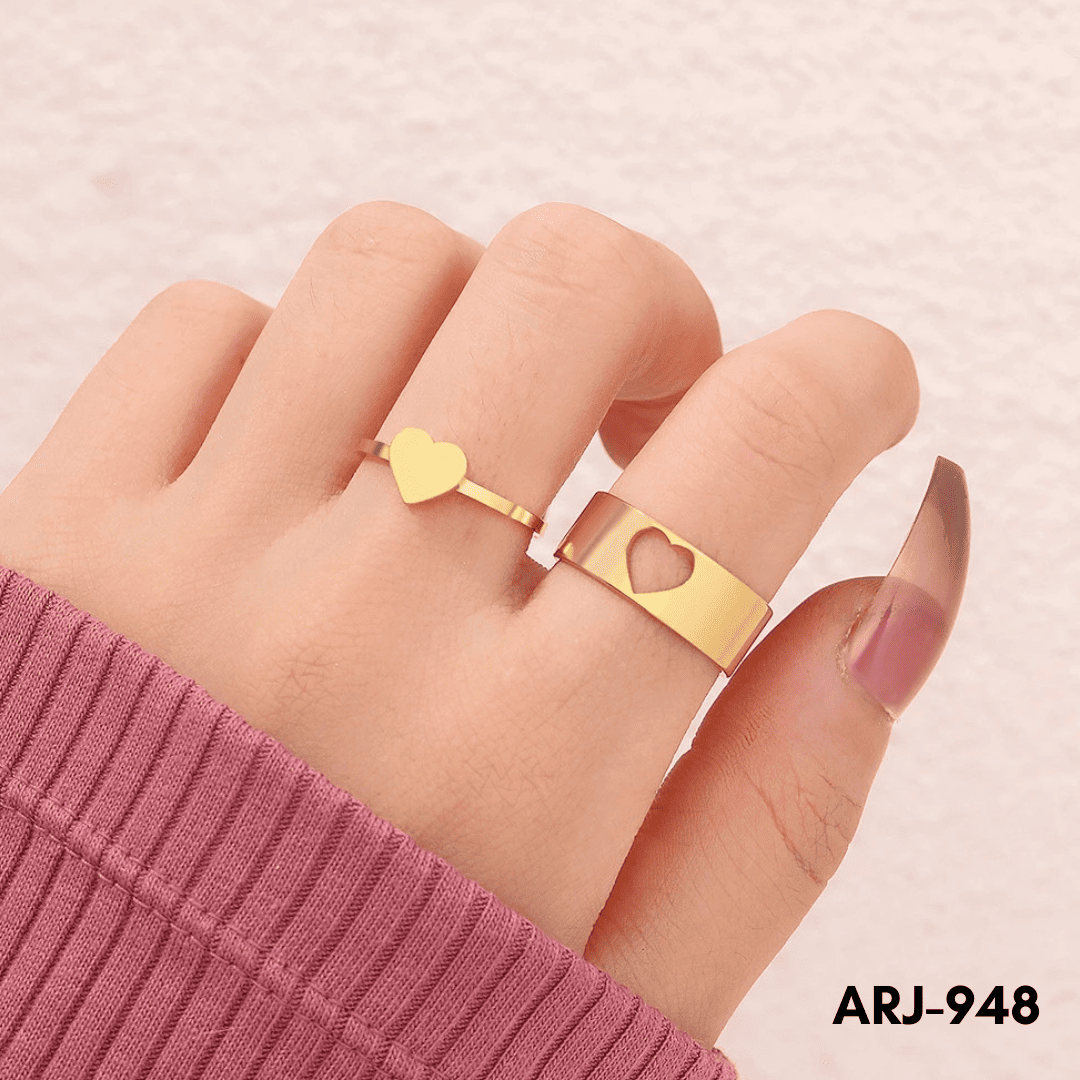 ARJ-948 - Heart Couple - Rings - BSM WHOLESALE