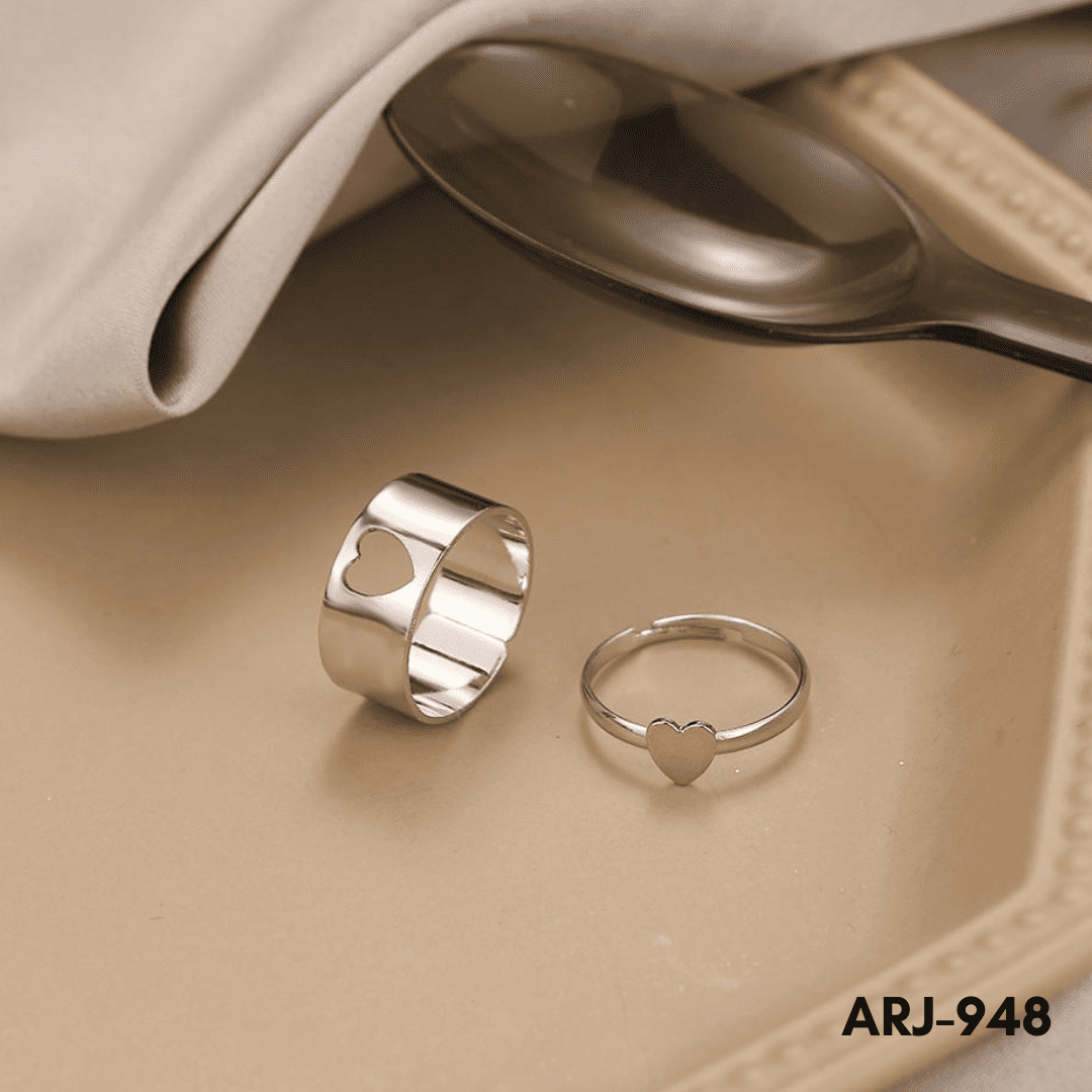 ARJ-948 - Heart Couple - Rings - BSM WHOLESALE