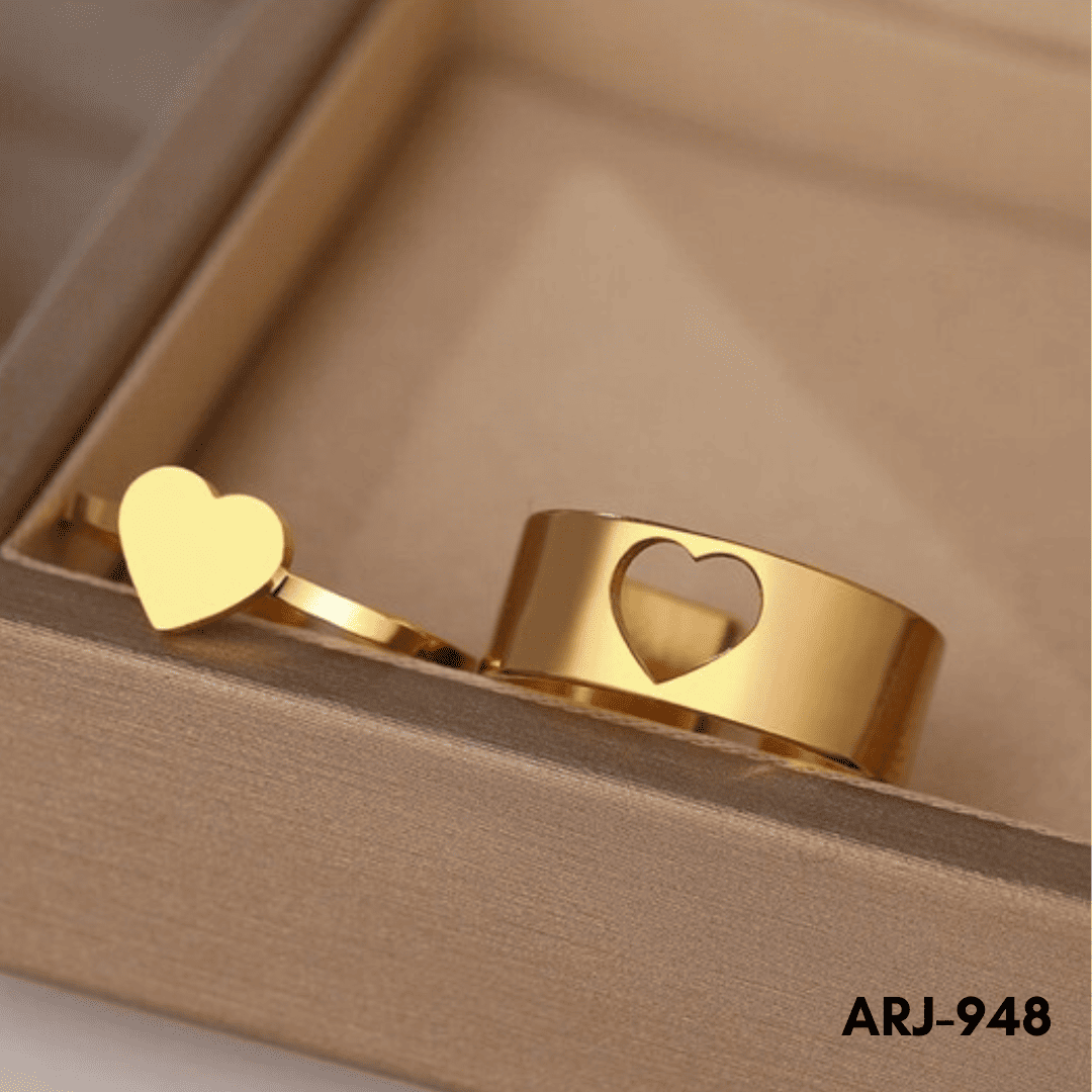 ARJ-948 - Heart Couple - Rings - BSM WHOLESALE