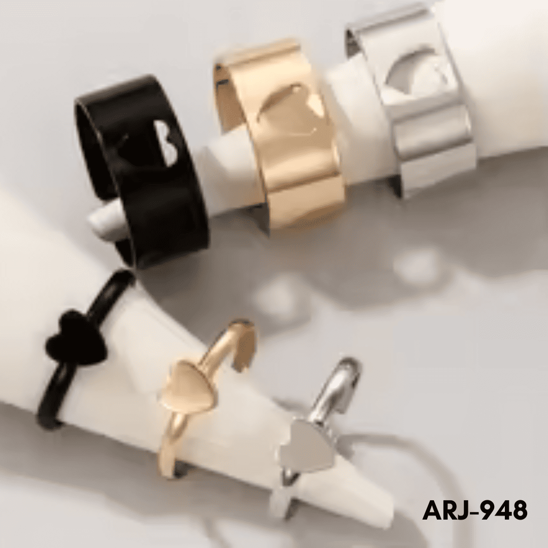 ARJ-948 - Heart Couple - Rings - BSM WHOLESALE