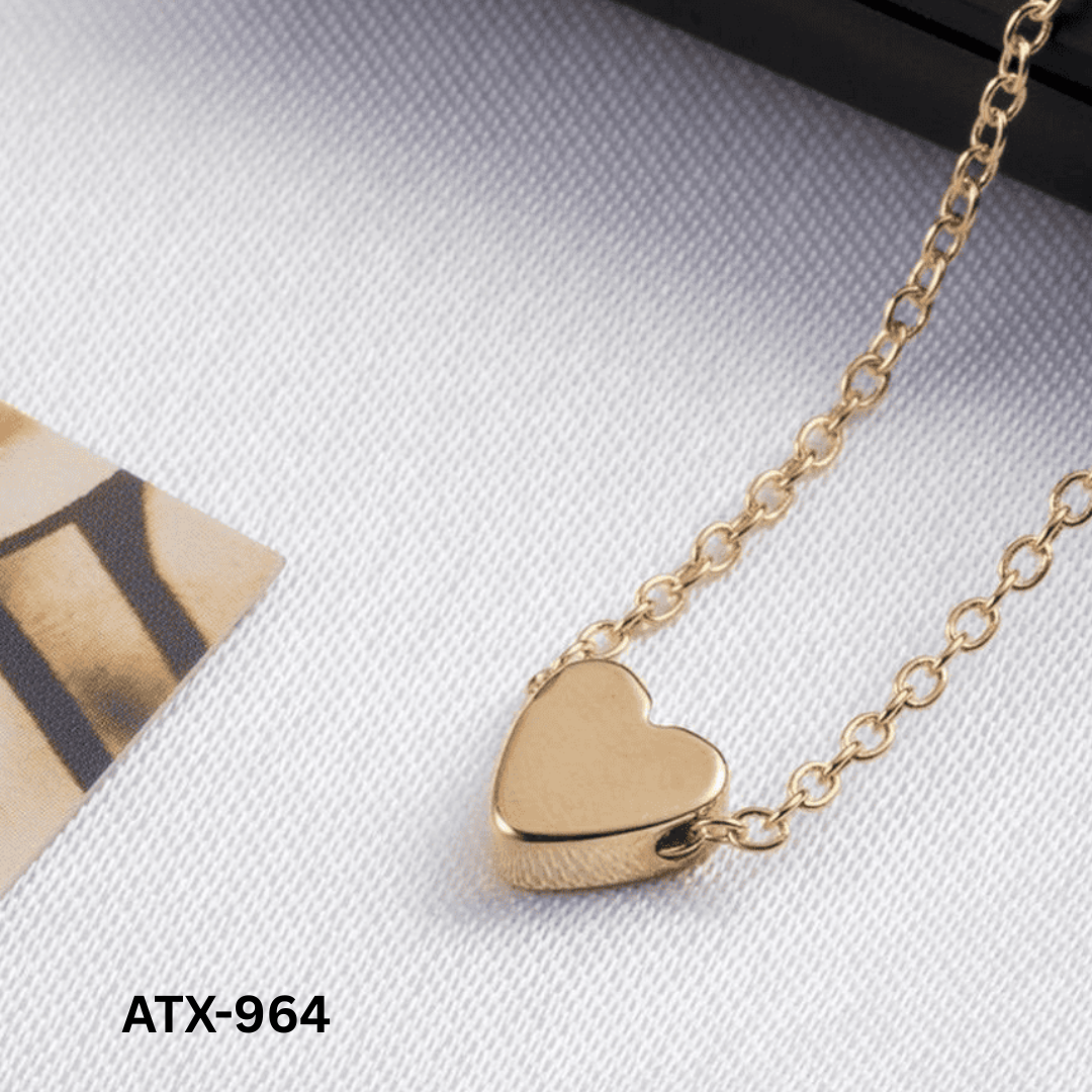 ATX-964 - Golden Mini Heart - Necklace - BSM WHOLESALE