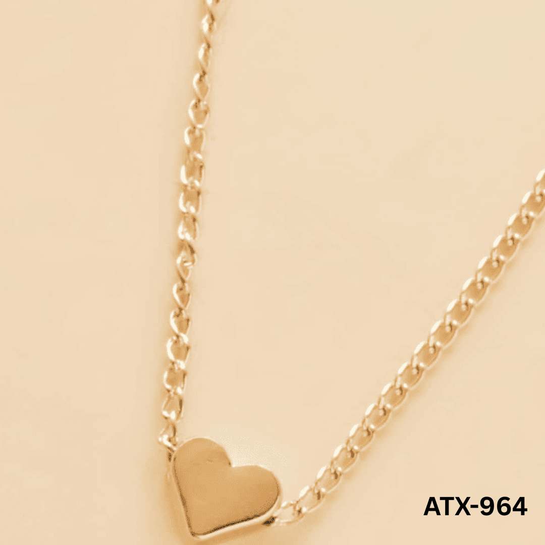ATX-964 - Golden Mini Heart - Necklace - BSM WHOLESALE