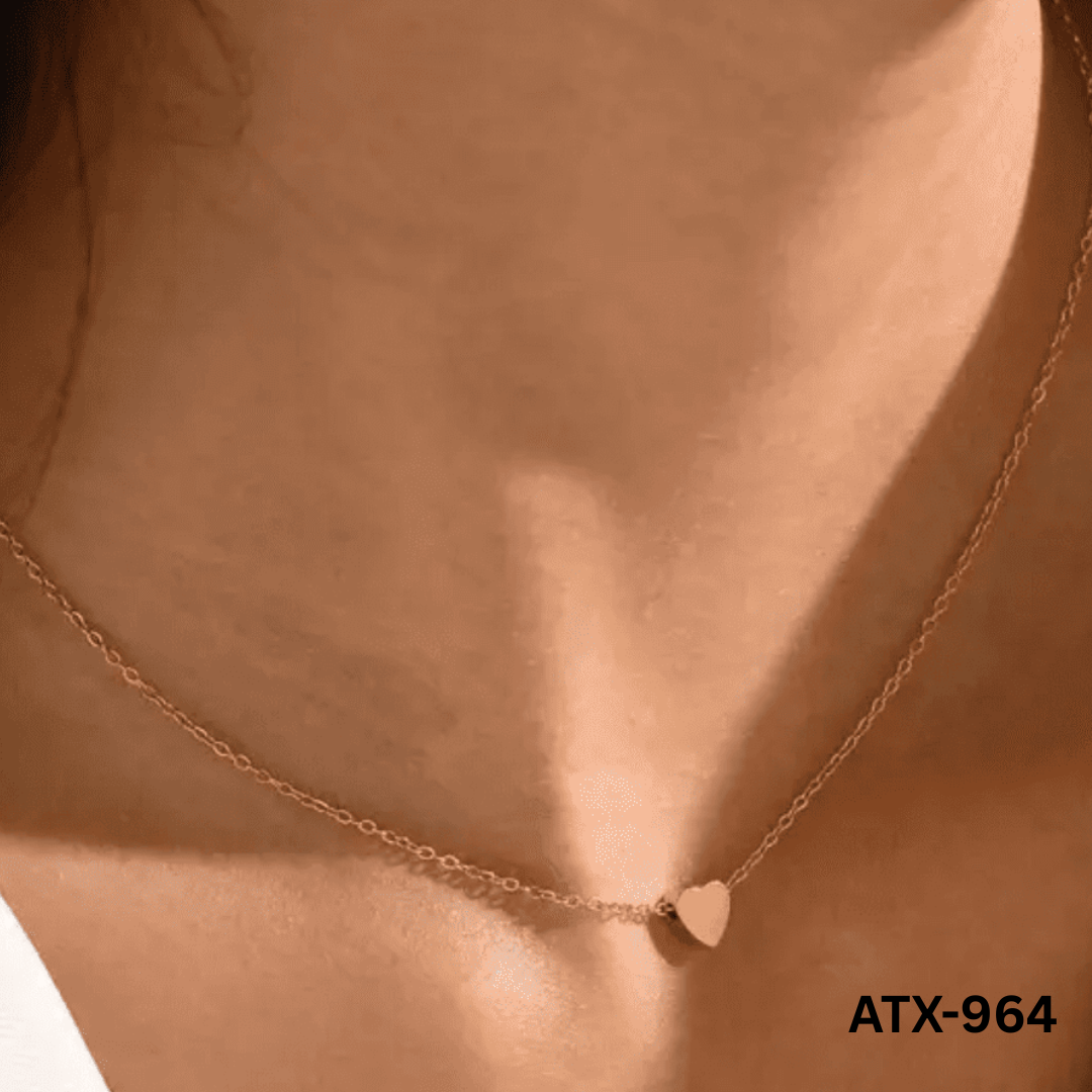ATX-964 - Golden Mini Heart - Necklace - BSM WHOLESALE