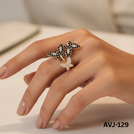 AVJ-129 - Black Butterfly - Rings - BSM WHOLESALE