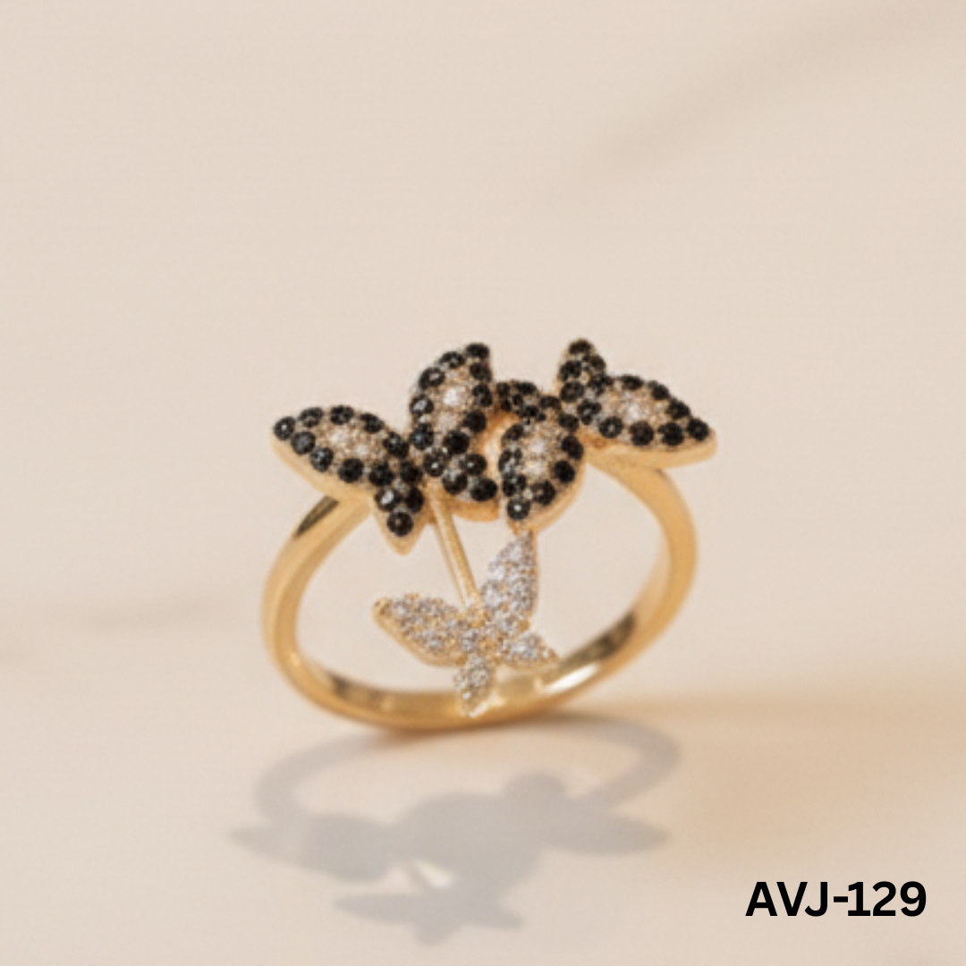 AVJ-129 - Black Butterfly - Rings - BSM WHOLESALE