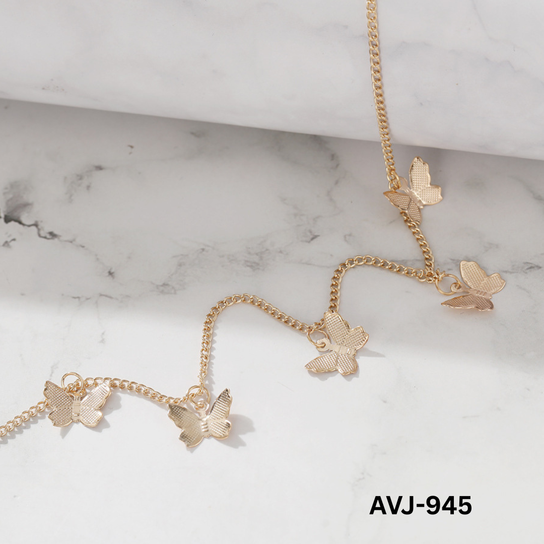 AVJ-945 - Golden Butterfly - Necklace - BSM WHOLESALE