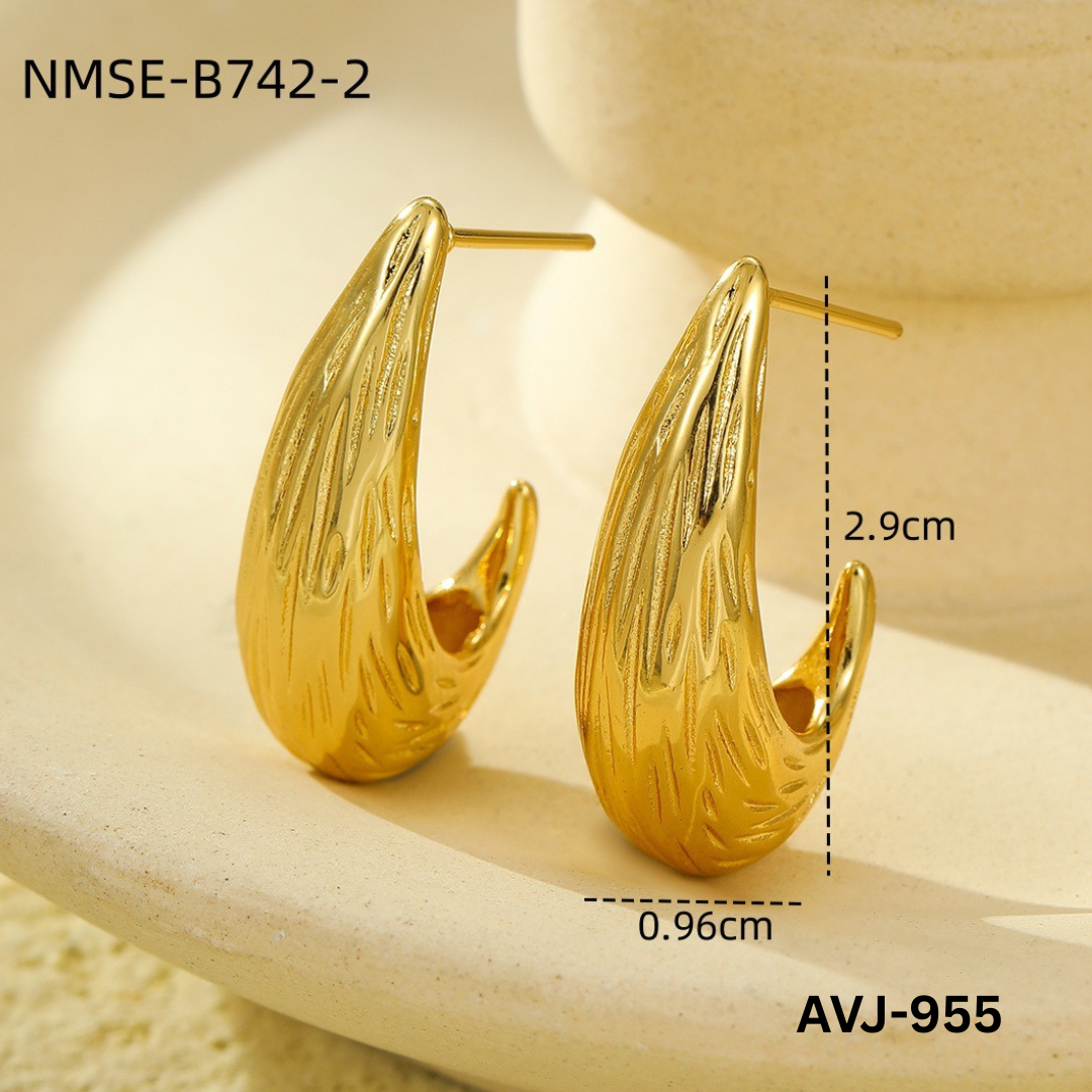 AVJ-955 - Golden  Stimulating - Earrings - BSM WHOLESALE