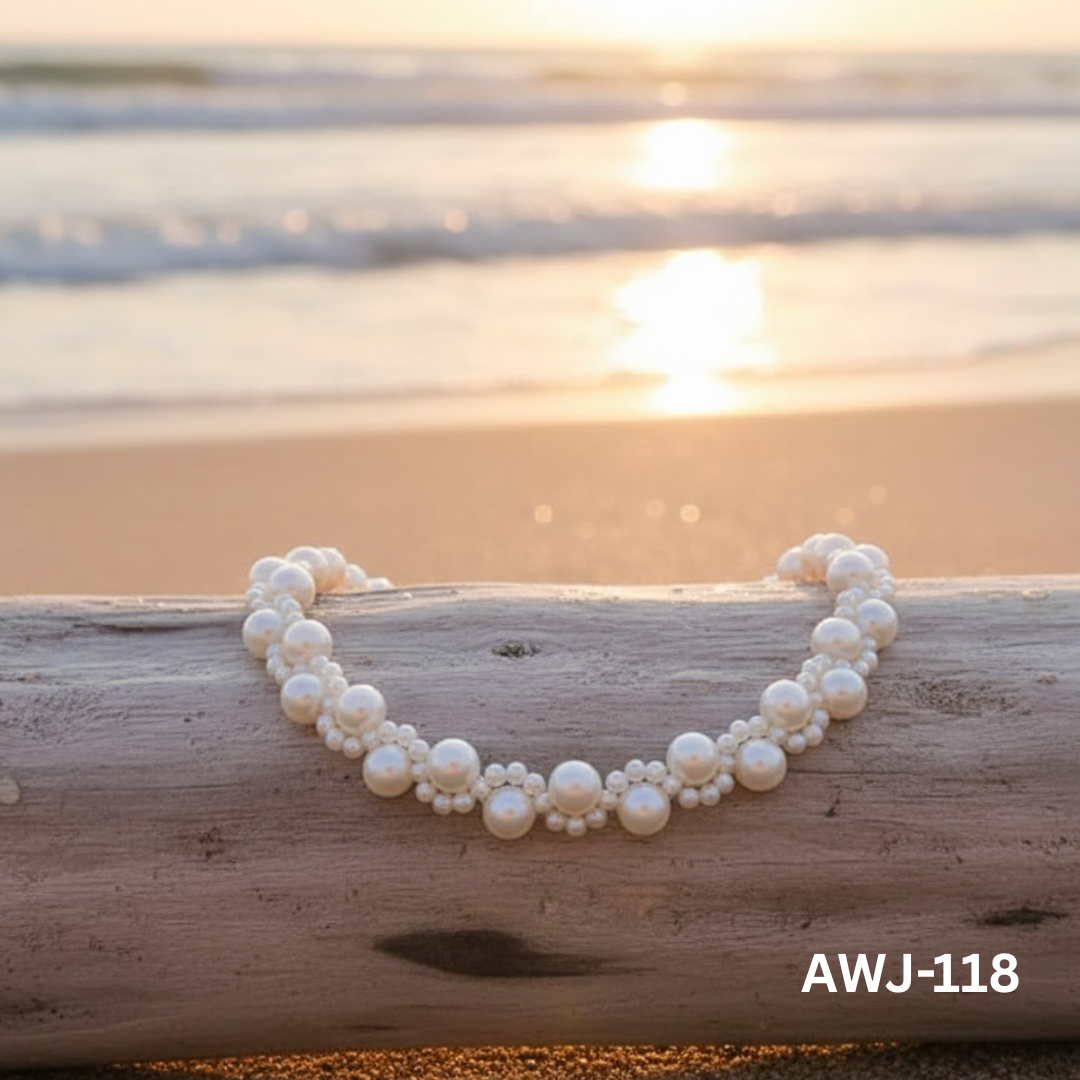 AWJ-118 - White Pearl - Necklace - BSM WHOLESALE