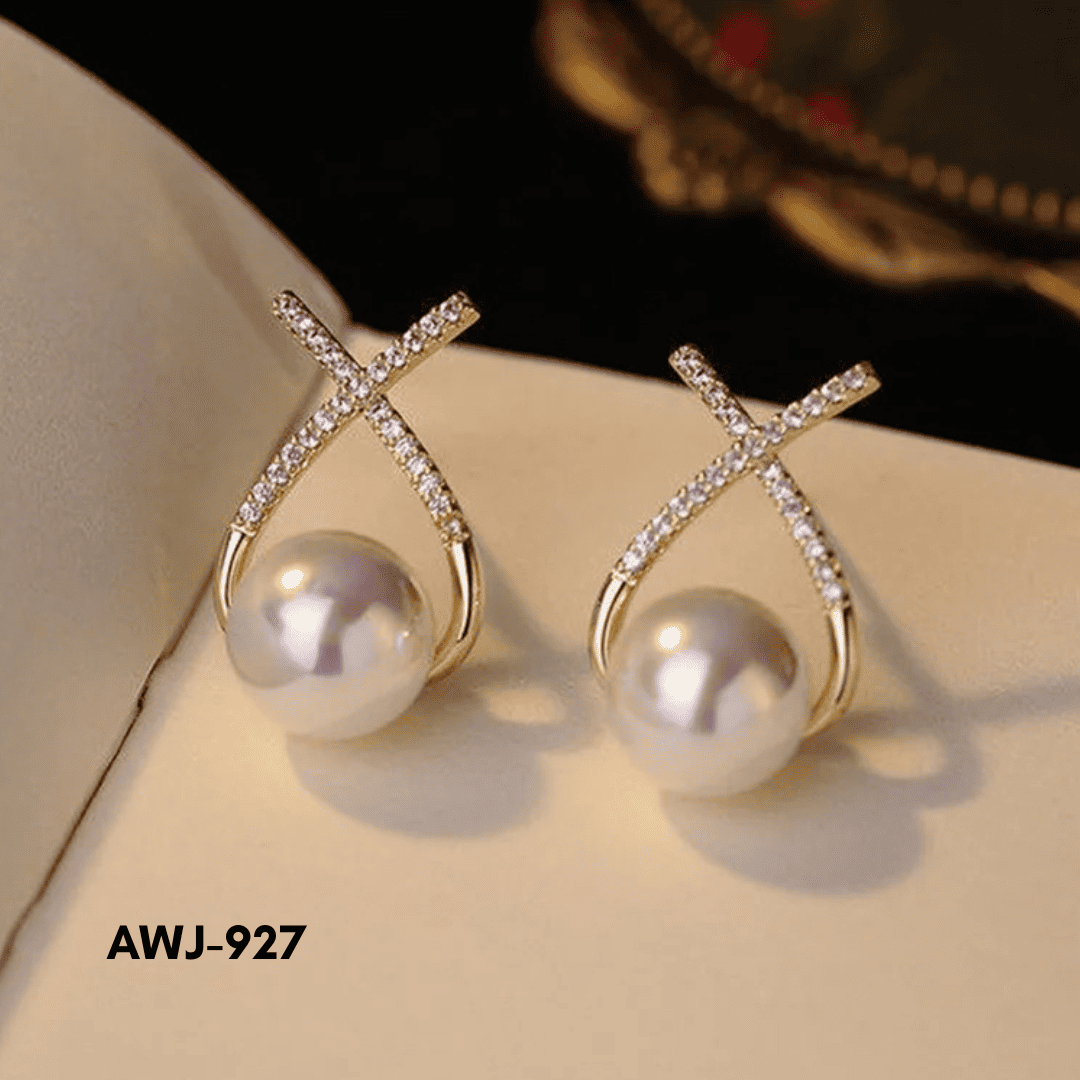 AWJ-927 - Golden Cross - Earrings - BSM WHOLESALE