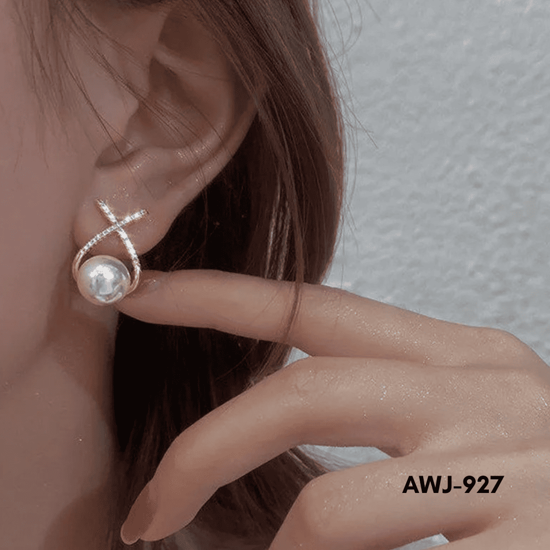AWJ-927 - Golden Cross - Earrings - BSM WHOLESALE