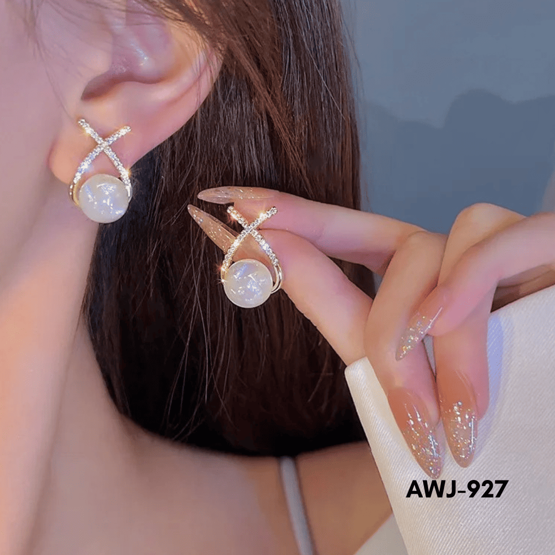 AWJ-927 - Golden Cross - Earrings - BSM WHOLESALE