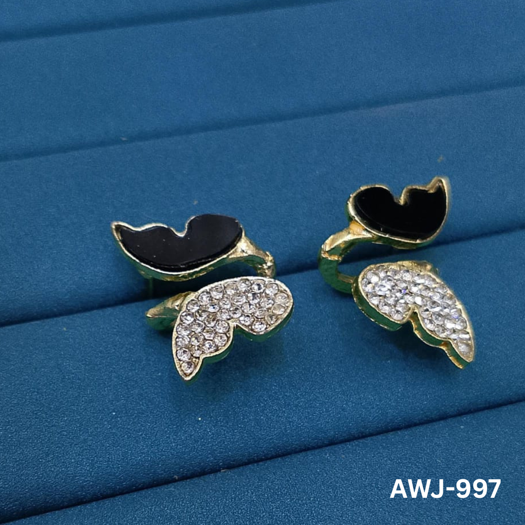 AWJ-997 - Golden Butterfly - Earrings - BSM WHOLESALE