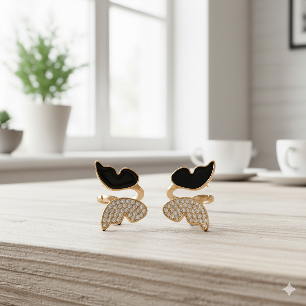 AWJ-997 - Golden Butterfly - Earrings - BSM WHOLESALE
